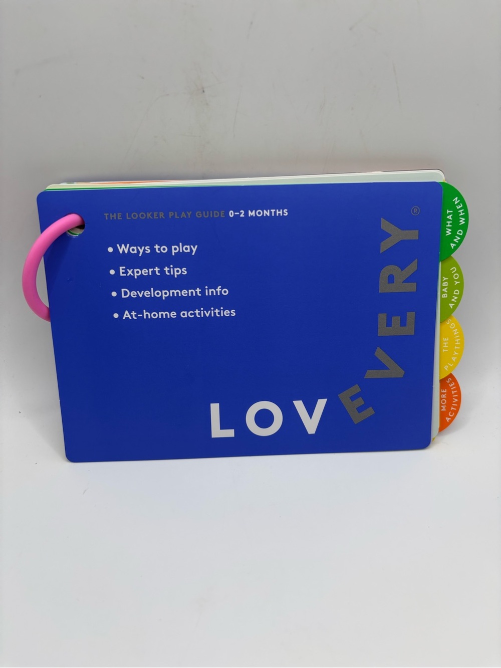 Lovevery "The Looker" Flip Book 0 - 12 Weeks Newborn Playbook From Play Kit